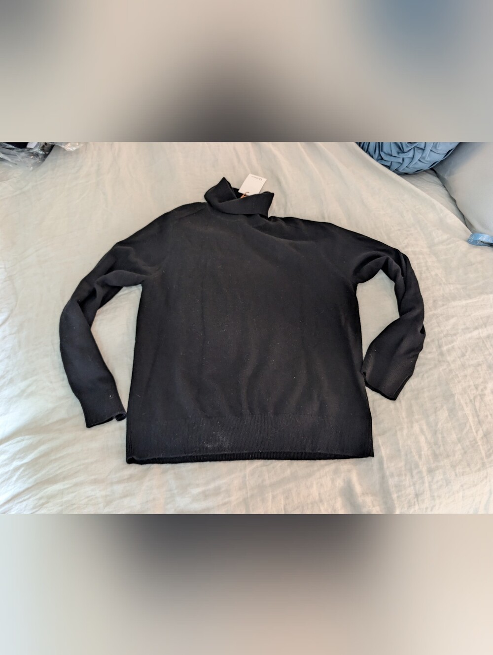 NWT Quince 100% Mongolian Cashmere Turtleneck Sweater Black L